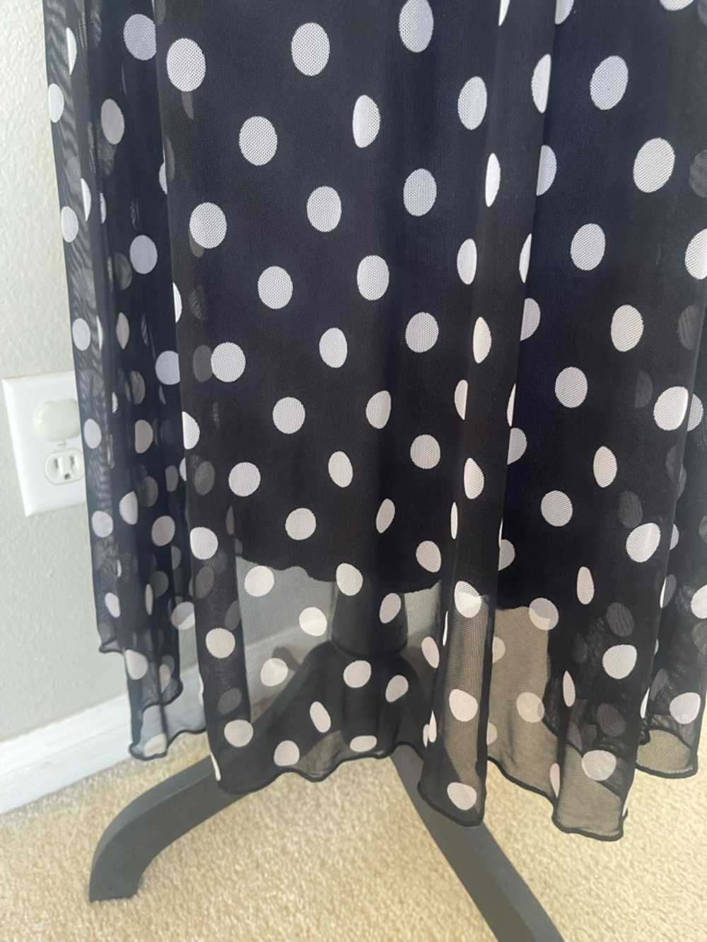 Enfocus Studio Black and White Polka Dot Halter Maxi Dress - Picture 4 of 4